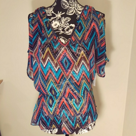 NWT women's sheer Tinley blouse, size small - Picture 1 of 6